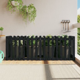 Raised garden bed with black pine wood fence 200x50x70cm by vidaXL, Pots and planters - Ref: Foro24-832514, Price: 76,23 €, D...