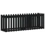 Raised garden bed with black pine wood fence 200x50x70cm by vidaXL, Pots and planters - Ref: Foro24-832514, Price: 75,52 €, D...