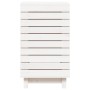 Cesto para la ropa sucia madera maciza pino blanco 44x44x76 cm
