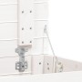 Cesto para la ropa sucia madera maciza pino blanco 44x44x76 cm