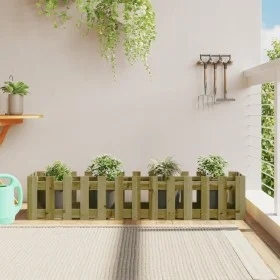 Raised garden bed fence impregnated pine wood 150x30x30cm by vidaXL, Pots and planters - Ref: Foro24-832491, Price: 38,50 €, ...