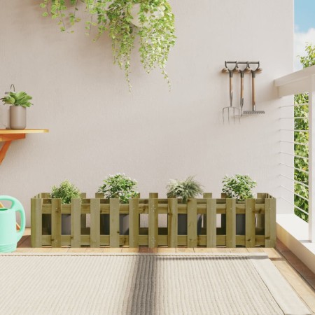 Raised garden bed fence impregnated pine wood 150x30x30cm by vidaXL, Pots and planters - Ref: Foro24-832491, Price: 38,85 €, ...