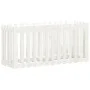 Arriate elevado jardín con valla madera pino blanco 150x50x70cm de vidaXL, Maceteros y jardineras - Ref: Foro24-832498, Preci...