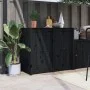 Exterior kitchen doors 2 units black pine wood 50x9x82 cm by vidaXL, cabinet doors - Ref: Foro24-832362, Price: 42,05 €, Disc...