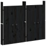 Puertas de cocina exterior 2 uds madera pino negro 50x9x82 cm