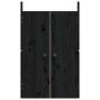 Puertas de cocina exterior 2 uds madera pino negro 50x9x82 cm