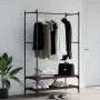 Coat rack with shelves brown oak engineered wood by vidaXL, Dresser Organizers and Bar Hangers - Ref: Foro24-834204, Price: 7...