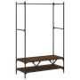 Coat rack with shelves brown oak engineered wood by vidaXL, Dresser Organizers and Bar Hangers - Ref: Foro24-834204, Price: 7...