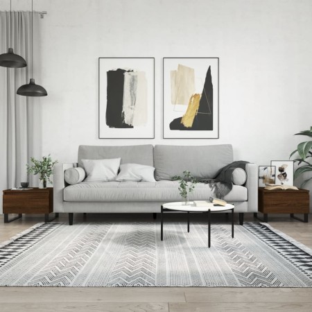 Couchtische 2 Stück, Holzwerkstoff, braune Eiche, 50 x 46 x 35 cm von vidaXL, Couchtisch - Ref: Foro24-830891, Preis: 66,19 €...