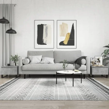 Coffee tables 2 units concrete gray engineered wood 50x46x35 cm by vidaXL, Coffee table - Ref: Foro24-830885, Price: 63,50 €,...