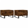 Mitteltische, 2 Stück, Holzwerkstoff, geräucherte Eiche, 50 x 46 x 35 cm von vidaXL, Couchtisch - Ref: Foro24-830887, Preis: ...