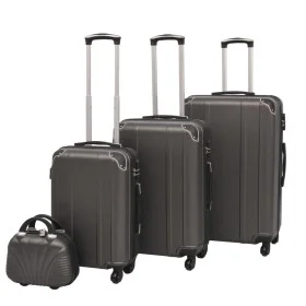 Set of rigid suitcases four anthracite units by vidaXL, Suitcases - Ref: Foro24-91195, Price: 148,71 €, Discount: %
