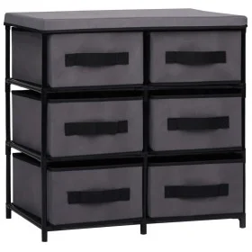 Storage cabinet with 6 drawers gray steel 55x29x55 cm by vidaXL, Lockers and storage cabinets - Ref: Foro24-288322, Price: 44...