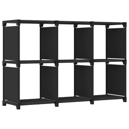 Shelving with 6 black fabric cubes 103x30x72.5 cm by vidaXL, Bookcases and shelves - Ref: Foro24-322606, Price: 23,76 €, Disc...