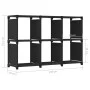 Shelving with 6 black fabric cubes 103x30x72.5 cm by vidaXL, Bookcases and shelves - Ref: Foro24-322606, Price: 23,76 €, Disc...