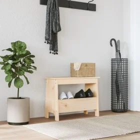 Banco de recibidor madera maciza de pino 60x28x45 cm by vidaXL, Benches for halls and storage - Ref: Foro24-837385, Price: 37...