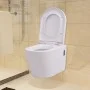 Inodoro de montaje en pared de cerámica blanco de vidaXL, Baños - Ref: Foro24-244270, Precio: 134,19 €, Descuento: %
