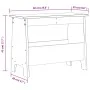 Banco de recibidor madera maciza de pino 60x28x45 cm de vidaXL, Bancos para recibidores y almacenamiento - Ref: Foro24-837385...