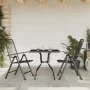 Juego de comedor de jardín 3 pzas malla metálica gris antracita by vidaXL, Garden sets - Ref: Foro24-3211817, Price: 195,32 €...