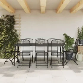 Gartensitzgruppe 9-teilig, anthrazitgraues Metallgitter von vidaXL, Gartensets - Ref: Foro24-3211815, Preis: 399,24 €, Rabatt: %