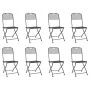 Juego de comedor de jardín 9 pzas malla metálica gris antracita by vidaXL, Garden sets - Ref: Foro24-3211815, Price: 398,76 €...