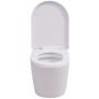 White Ceramic Wall Mount Toilet by vidaXL, Bathrooms - Ref: Foro24-244270, Price: 136,20 €, Discount: %