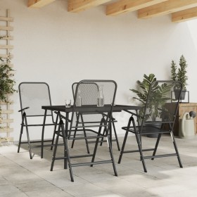 Juego de comedor de jardín 5 pzas malla metálica gris antracita by vidaXL, Garden sets - Ref: Foro24-3211820, Price: 289,01 €...