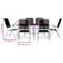 Juego de comedor de jardín 7 pzas malla metálica gris antracita by vidaXL, Garden sets - Ref: Foro24-3211822, Price: 414,49 €...
