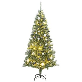 Árbol de Navidad artificial con 300 LED bolas y nieve 240 cm