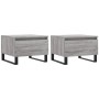 Couchtische 2 Einheiten Sonomagraues Holzwerkstoff 50x46x35 cm von vidaXL, Couchtisch - Ref: Foro24-830889, Preis: 77,97 €, R...