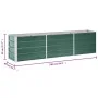 Arriate de jardín de acero galvanizado verde 240x40x45 cm de vidaXL, Maceteros y jardineras - Ref: Foro24-47045, Precio: 58,7...
