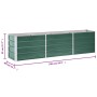 Green galvanized steel garden bed 240x40x45 cm by vidaXL, Pots and planters - Ref: Foro24-47045, Price: 58,70 €, Discount: %