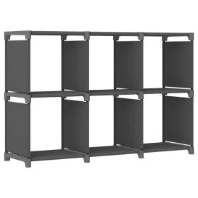 Shelving with 6 gray fabric cubes 103x30x72.5 cm by vidaXL, Bookcases and shelves - Ref: Foro24-322608, Price: 29,25 €, Disco...