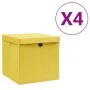 Aufbewahrungsboxen mit Deckel 4 Stück gelb 28x28x28 cm von vidaXL, Aufbewahrungskörbe - Ref: Foro24-325224, Preis: 28,04 €, R...