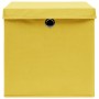 Aufbewahrungsboxen mit Deckel 4 Stück gelb 28x28x28 cm von vidaXL, Aufbewahrungskörbe - Ref: Foro24-325224, Preis: 28,41 €, R...