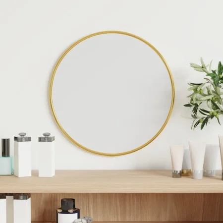 Golden round wall mirror Ø 30 cm by vidaXL, Mirrors - Ref: Foro24-348179, Price: 28,33 €, Discount: %