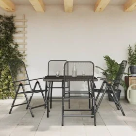 Garten-Essgruppe 5-teilig anthrazitgraues Metallgeflecht von vidaXL, Gartensets - Ref: Foro24-3211819, Preis: 285,87 €, Rabat...