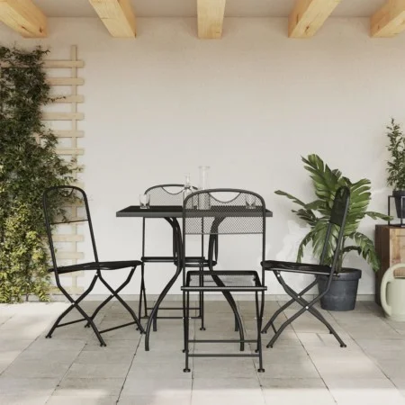 Garten-Essgruppe 5-teilig anthrazitgraues Metallgeflecht von vidaXL, Gartensets - Ref: Foro24-3211810, Preis: 231,74 €, Rabat...