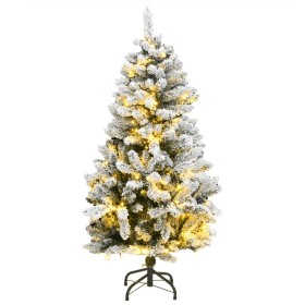 Árbol de Navidad artificial con bisagras 150 LED y nieve 150 cm