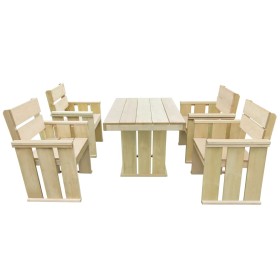 5-piece garden dining set made of impregnated pine wood by vidaXL, Garden sets - Ref: Foro24-43261, Price: 386,21 €, Discount: %