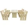 5-piece garden dining set made of impregnated pine wood by vidaXL, Garden sets - Ref: Foro24-43261, Price: 379,99 €, Discount: %