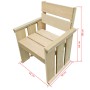 5-teiliges imprägniertes Garten-Esszimmerset aus Kiefernholz von vidaXL, Gartensets - Ref: Foro24-43261, Preis: 386,21 €, Rab...