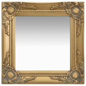 Espejo de pared estilo barroco dorado 40x40 cm de vidaXL, Espejos - Ref: Foro24-320305, Precio: 37,10 €, Descuento: %
