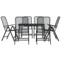 Garten-Essgruppe 7-teilig anthrazitgraues Metallgeflecht von vidaXL, Gartensets - Ref: Foro24-3211821, Preis: 388,13 €, Rabat...