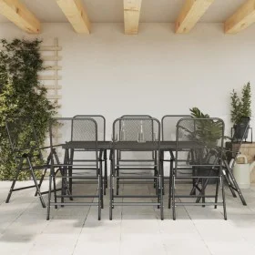 Garden dining set 9 pieces anthracite gray metal mesh by vidaXL, Garden sets - Ref: Foro24-3211823, Price: 499,34 €, Discount: %