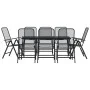 Garden dining set 9 pieces anthracite gray metal mesh by vidaXL, Garden sets - Ref: Foro24-3211823, Price: 499,91 €, Discount: %