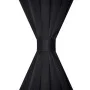 2 dunkelschwarze Vorhänge mit Trägern, Verdunkelung 135 x 245 cm von vidaXL, Vorhänge und Gardinen - Ref: Foro24-130370, Prei...