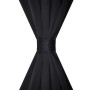 2 dunkelschwarze Vorhänge mit Trägern, Verdunkelung 135 x 245 cm von vidaXL, Vorhänge und Gardinen - Ref: Foro24-130370, Prei...
