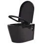 Inodoro de pared cerámica negro de vidaXL, Baños - Ref: Foro24-244271, Precio: 235,56 €, Descuento: %