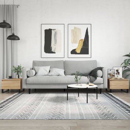 2 Stk. Couchtische aus Ingenieurholz Sonoma Eiche 50x46x35cm von vidaXL, Couchtisch - Ref: Foro24-830883, Preis: 63,89 €, Rab...